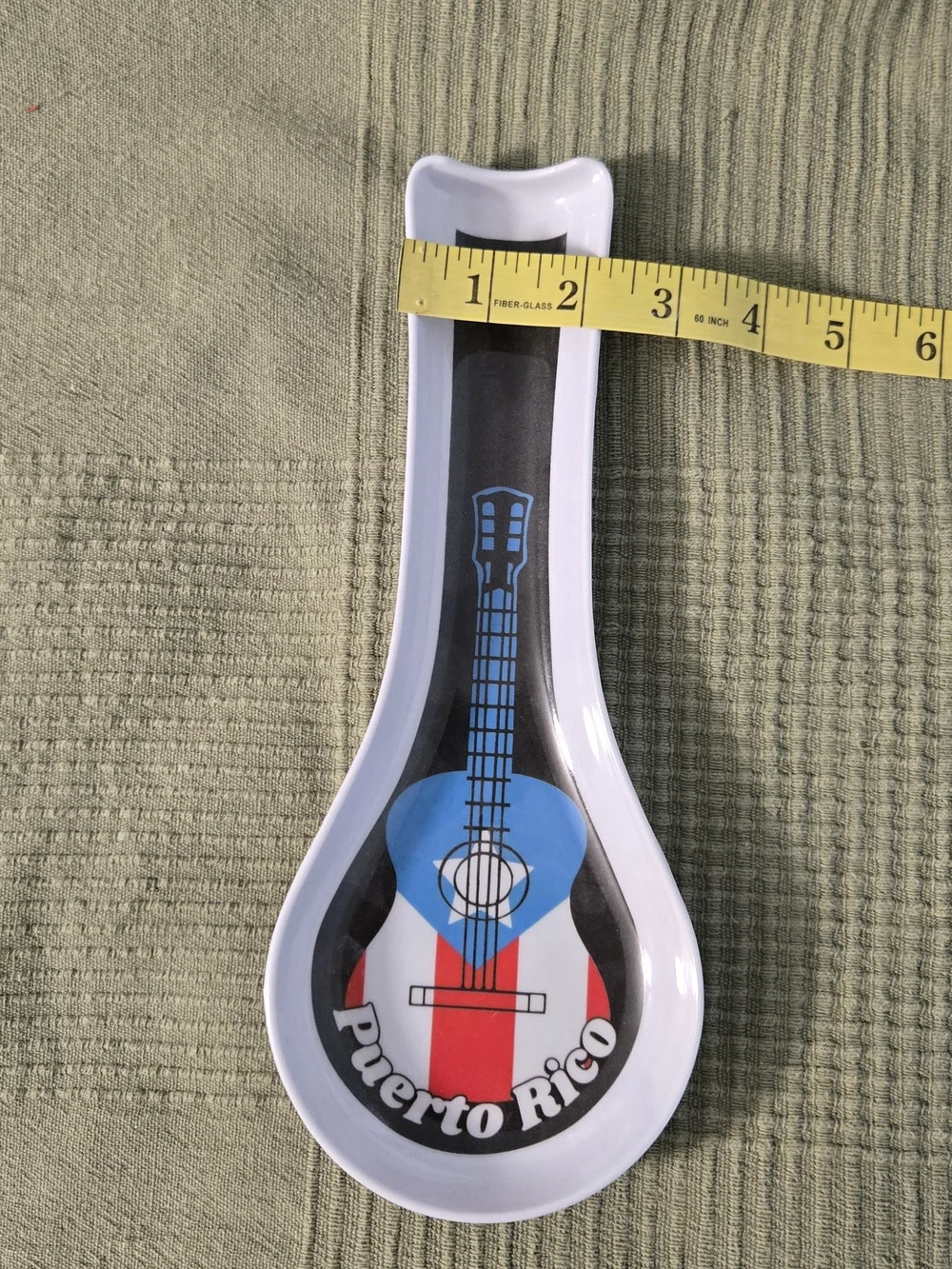 Puerto Rico Guitar Spoon Rest - Blue, Red, White
